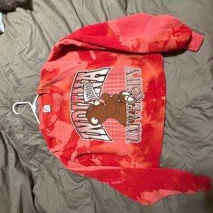 Vintage  Red Indiana Tie-Dye Sweatshirt